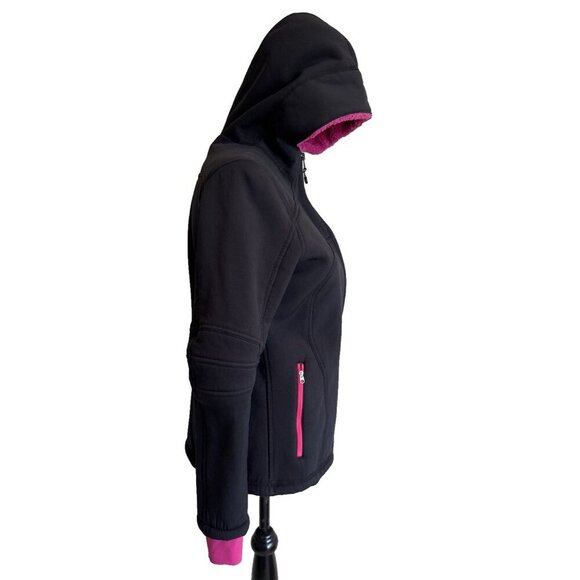 lululemon polartec black & hot pink fleece lined jacket size 6 running dance - Picture 5 of 14